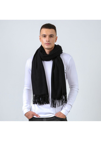 Палантин чоловічий однотонний кашемір чорний EDWARD 676-276 LuckyLOOK 676-276М (351856211)