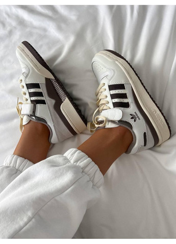 КРОССОВКИ ЖЕНСКИЕ ADIDAS FORUM 84 LOW BROWN АДИДАС ФОРУМ 84 No Brand белые демисезоны (367176930)
