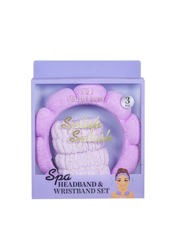 Набір для вмивання — обруч на голову та напульсники (браслети) мікрофібра, Блакитний No Brand (332796442)