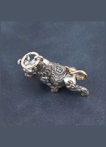 Модный винтажный ретро креативный брелок подвеска кулон из медного сплава в виде Быка знаком зодиак Телец No Brand (292260714)