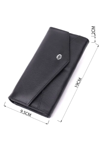 Кожаный женский кошелек с геометрическим клапаном 22546 st leather (394032469)