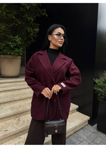 Бордове демісезонне Жіноче пальто двобортне Asi.Store.ua