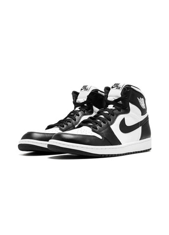 Белые всесезонные кроссовки air jordan 1 retro black white 39 Nike