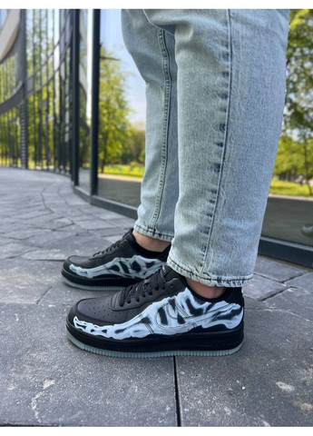 КРОСІВКИ ЖІНОЧІ NIKE AIR FORCE LOW SKELETON QS BLACK НАЙК АІР ФОРС 1 ПРЕМІУМ No Brand чорні демісезони (368858247)