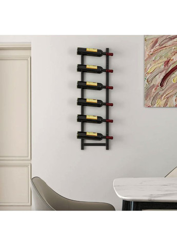 Настінна стійка Relax для вина на 6 пляшок Costway (361952117)