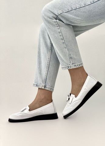 Sherlock Soon Балетки жіночі шкіряні білий з натуральна шкіра, туреччина — демісезон (330751460)