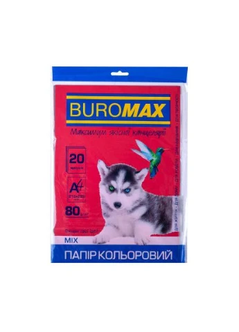 Папір А4, 80g, DARK+NEON, 10colors, 20sh (BM.2721020-99) Buromax А4, 80g, DARK+NEON, 10colors, 20sh (389549993)
