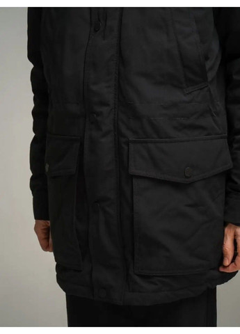 Чорна зимня чоловіча утеплена куртка-парка (58642) l чорна H&M