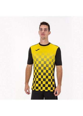 Желтая мужская футболка flag черный,жёлтый Joma