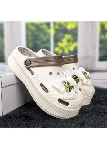 Сабо кроксы женские на платформе с бантиком Progress (299374741)