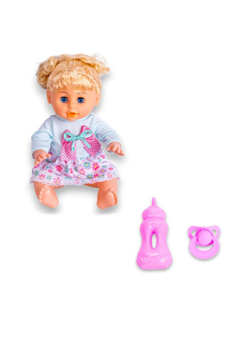 G488644-E05-1 Іграшкова лялька 35 см із живими очима, у комплекті з пляшечкою та соскою, з українським чипом 2 кольори No Brand (367724992)