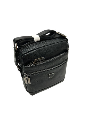 Чоловіча сумка з натуральної шкіри 66383-7 чорна 23 x 20 x 6 No Brand (372744700)