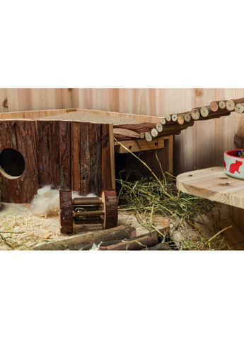 Іграшка для гризунів дерев'яний ролик із дзвіночком, 5х7 см Trixie (330747255)