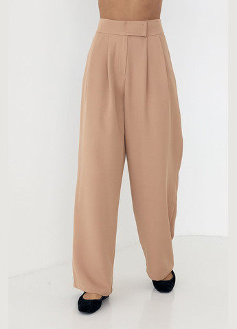 Прямые женские брюки с высокой посадкой 58534 Lurex (280910698)