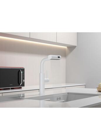 Смеситель на кухню водопад с выдвижной воронкой Nett LW-35 (352261584)