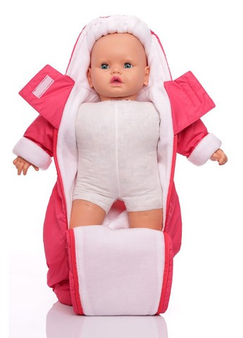 Человечек на флисе для девочки коралловый 74 см (27750) BABYKROHA (297200292)