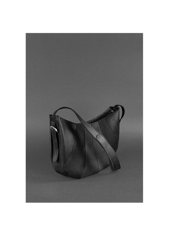 Жіноча шкіряна сумка через плече Круассан Crazy horse Чорний BlankNote (302009411)