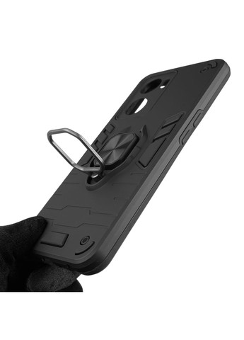 Чехол для телефона A77s (4G) бронированный с магнитным кольцом-держателем на оппо а77с 4г чёрный Oppo (366231311)