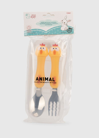 Набор вилка и ложечка в футляре Цыпленок Мегазайка 0102 Разноцветный shop (2000990576965) Megazayka (366427005)