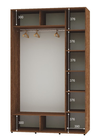 Шафа-купе дводверна 160*60*240 Дуб вінтаж 2 двері ДСП Алекса (360439637)