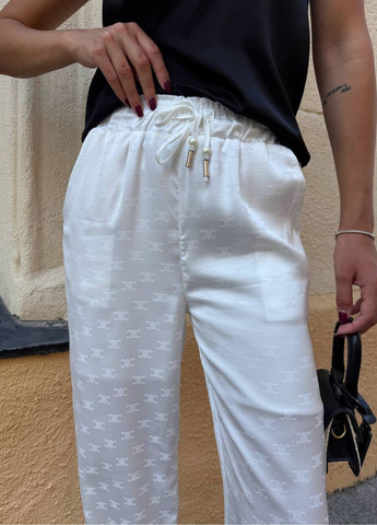 Изысканные легкие летние шелковые штаны палаццо высокой посадки с карманами. Allthings (342113594)