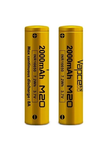 Аккумулятор Li-ion 16650 2000mAh 8A 3,7V (INR16650 M20) VapCell (375031662)