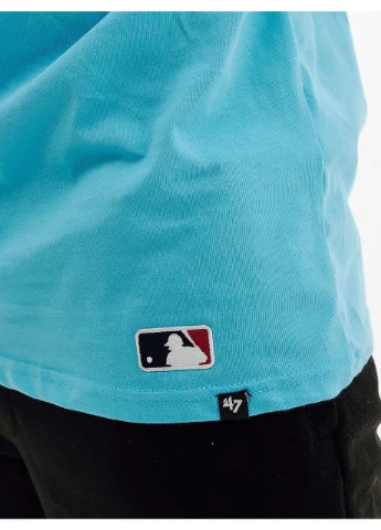 Голубая футболка new york yankees base runner 47 Brand