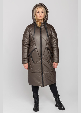 Кофейная зимняя куртка-пальто "климента" MioRichi