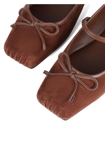 Женские женские балетки 23009-11-01 коричневый велюр MIRATON | коричневые текстиль (365434701)