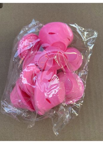 Силіконові бігуді-грибочки для завивки волосся без шкоди набір м’які рожеві набір 10 шт No Brand (358650321)