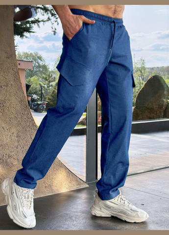 Чоловічі штани з легкого стрейч-джинсу на бавовняній основі Tailer (295376063)