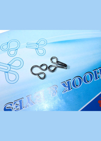Гачки пришивні сріблясті №4/22мм/880пар FROM FACTORY KRY (339104754)