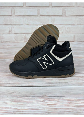 Чорні Зимовий чоловічі кросівки чорні високі зимові кросівки із шкіряні на плоскій підошві для прогулянок Barzoni