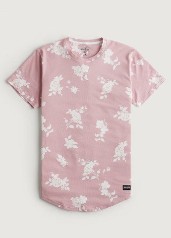 Светло-розовая футболка hc9619m Hollister