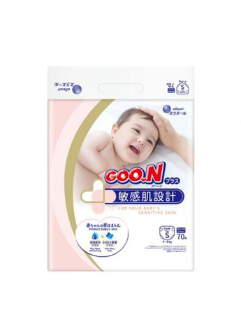 Підгузки Goo.N plus для дітей 4-8 кг розмір s 70 шт (275092660)