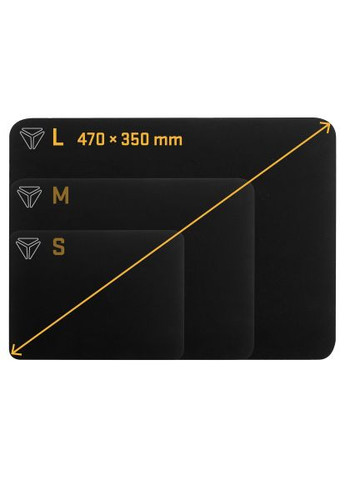 Коврик для мышки (45015888) YENKEE YPM 47 Speed Top L Black (369883148)