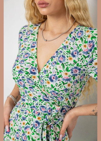 Молочна кежуал сарафан з квітковим принтом Ager