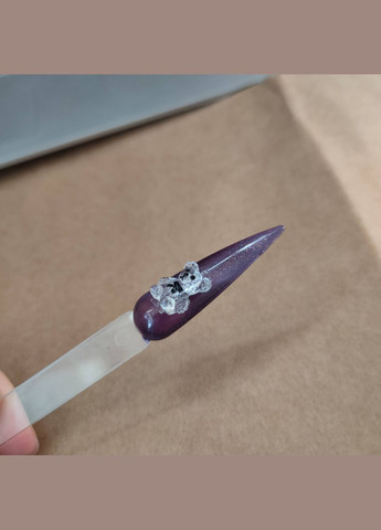 Объемные мишки для ногтей прозрачные 13*10 мм 10 штук No Brand Ведмедики (323659073)