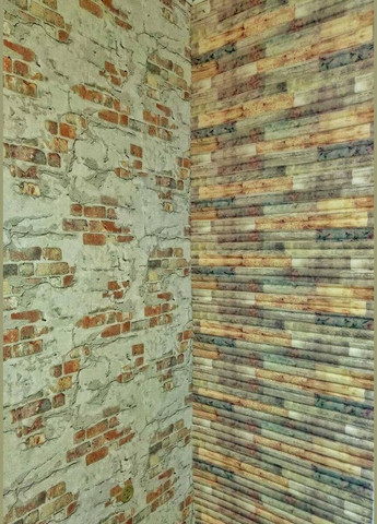 Самоклеюча декоративна 3D панель бамбук мікс 700x700x8.5мм (073) SW-00000090 No Brand (328578873)