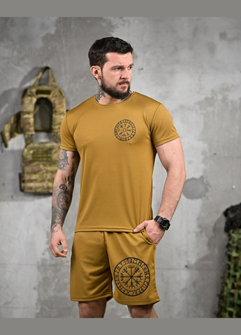 Армійський чоловічий літній костюм Руни шорти+футболка койот Freedom