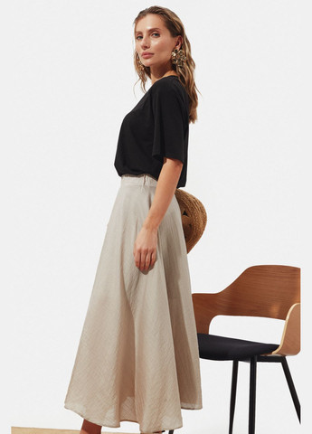 Бежевая кэжуал однотонная юбка ST-Seventeen