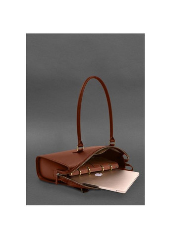 Сумка тоут через плече шкіряна жіноча велика Коричневий 36029 BlankNote (338182772)