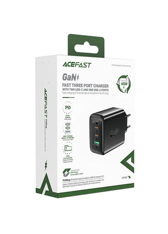 МЗП A41 PD65W GaN (2*USB-C+USB-A) Acefast (291881616)