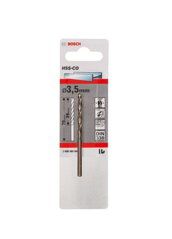 Сверло Cobalt (HSS-СO, 3.5x70 мм) по металлу (20445) Bosch (306551694)