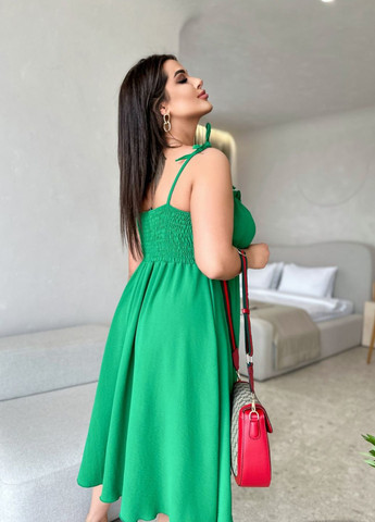 Летний женский сарафан с оборками на завязках Allthings однотонный