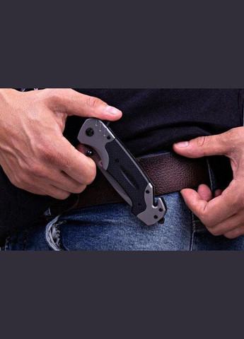 Ніж складаний тактичний зі склобоєм та стропорізом GW 6760CFT No Brand (370770697)