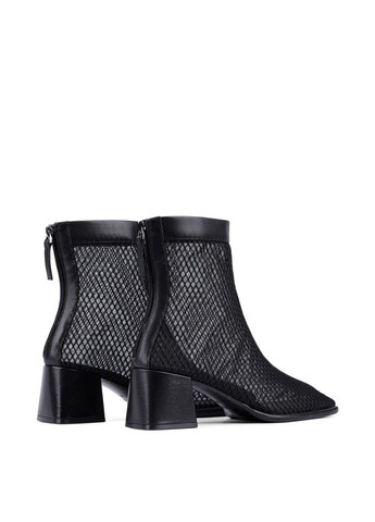 Осенние женские ботинки 657106-06-p3885 черная кожа MIRATON