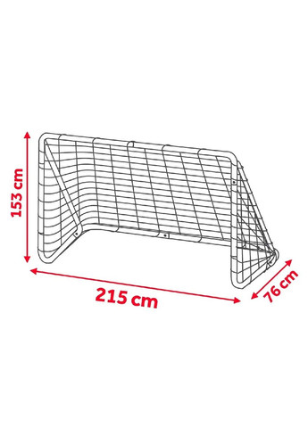 Переносні великі футбольні ворота з прицільним килимком точності кріпильними анкерами 215х153х76 см (478776-Prob) Unbranded (311885854)