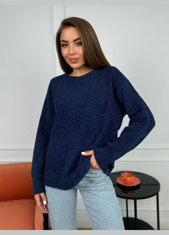 Темно-синій зимовий светр wn20-678 темно-синій ISSA PLUS