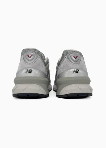 Серые всесезонные женские кроссовки new balance v5 grey white No Brand 990
